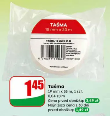 Taśma promocja w Dino