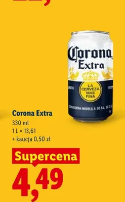 Piwo Corona Extra promocja w Lidl