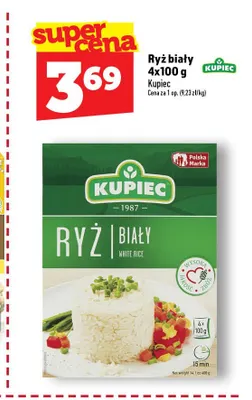 Ryż biały 4-pak 100 g Kupiec promocja w TOPAZ