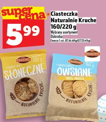 Ciasteczka Naturalnie Kruche Błoneczne/Owsiane promocja w TOPAZ