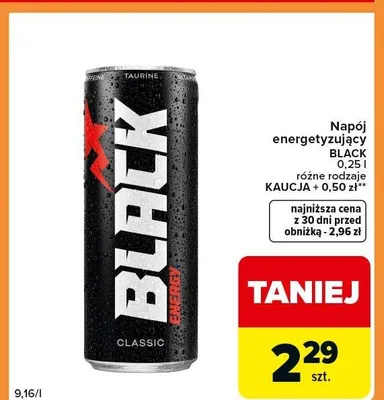 Napój energetyzujący black classic promocja w Carrefour Express