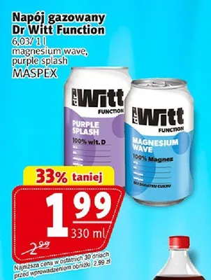 Napój gazowany Dr Witt Function purple splash promocja w Prim Market