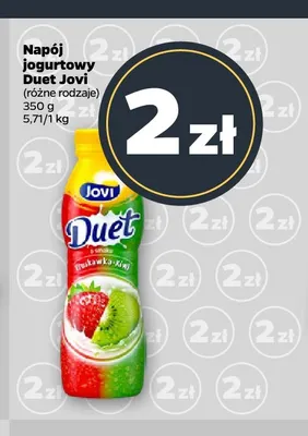 Napój jogurtowy Duet Jovi promocja w Netto