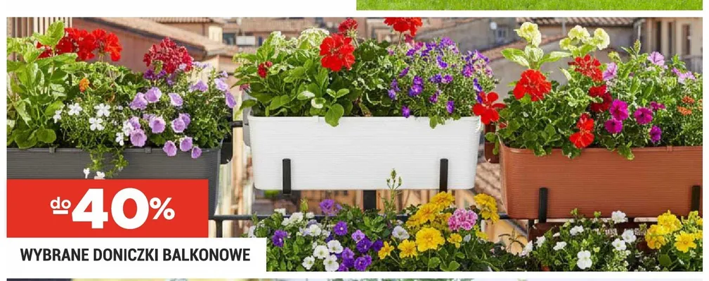 Doniczki balkonowe promocja w Merkury Market