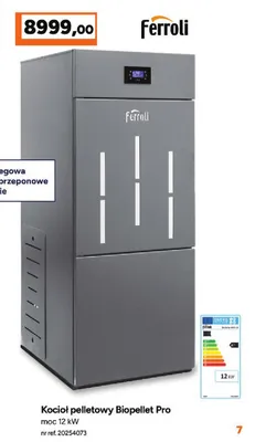 Kocioł pelletowy Biopellet Pro Ferroli promocja w Bricoman