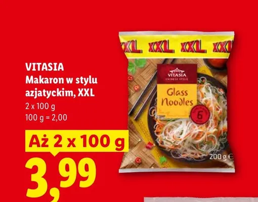 Makaron w stylu azjatyckim XXL Vitasia 2-pak promocja w Lidl