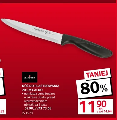 Nóż do plastrowania 20 cm Caldo Zwieger promocja w Selgros