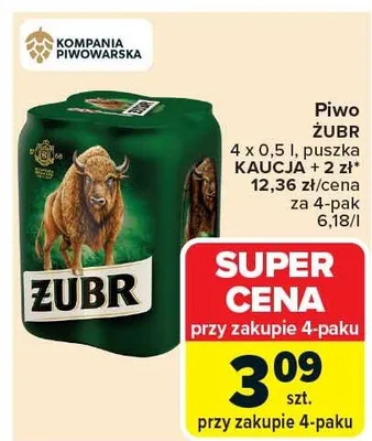 Piwo Żubr promocja w Carrefour