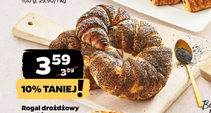 Rogal drożdżowy z makiem promocja w Netto
