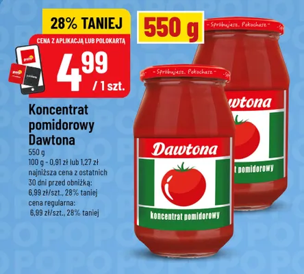 Koncentrat pomidorowy Dawtona promocja w POLOmarket