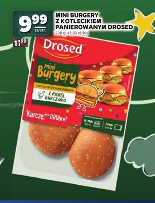 Mini burgery z kotlecikiem panierowanym Drosed promocja w Stokrotka