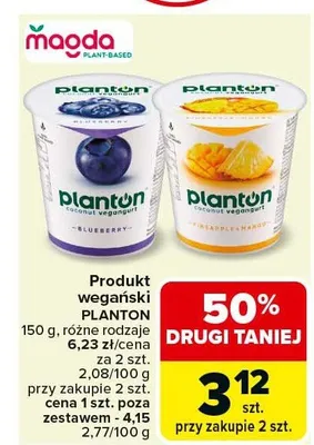 Produkt wegański różne rodzaje promocja w Carrefour