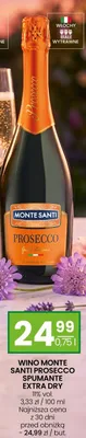 Wino MONTE SANTI PROSECCO SPUMANTE EXTRA DRY promocja w Twój Market