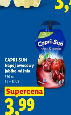 Napój owocowy Capri-Sun jabłko-wiśnia promocja w Lidl