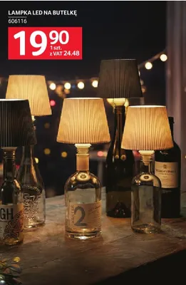 Lampka LED na butelkę promocja w Selgros