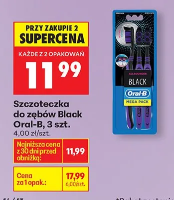 Szczoteczka do zębów Black mega pack promocja w Biedronka