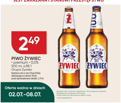 Piwo Żywiec Premium promocja w Chata Polska