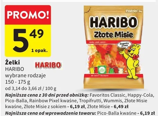 Żelki wybrane rodzaje promocja w Intermarche