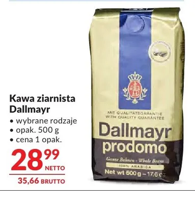 Kawa ziarnista Dallmayr promocja w Makro