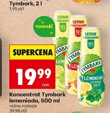 Koncentrat Tymbark lemoniada cytryna promocja w Biedronka
