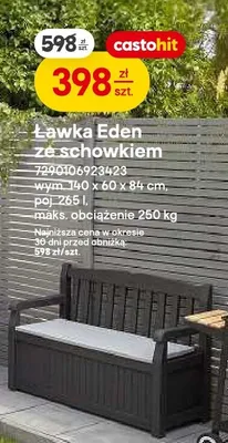 Ławka Eden ze schowkiem promocja w Castorama