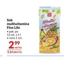 Sok multiwitamina Fine Life promocja w Makro