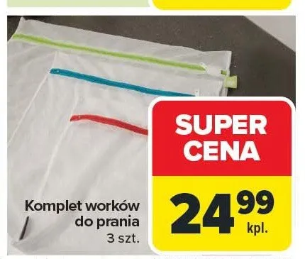 Komplet worków do prania 3 szt. promocja w Carrefour