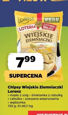 Chipsy Wiejskie Ziemniaczki szarpana wieprzowina Lorenz promocja w Netto