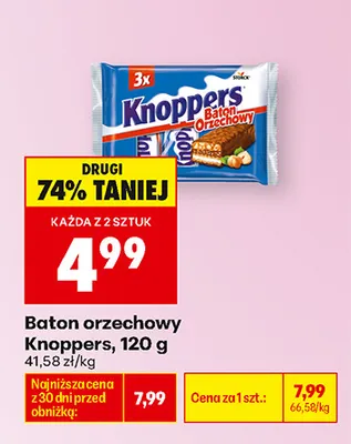Baton orzechowy Knoppers 3-pak promocja w Biedronka