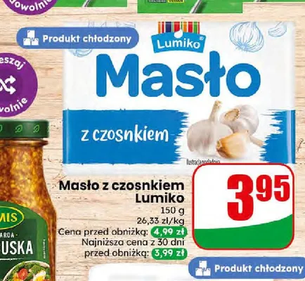 Masło z czosnkiem Lumiko promocja w Dino