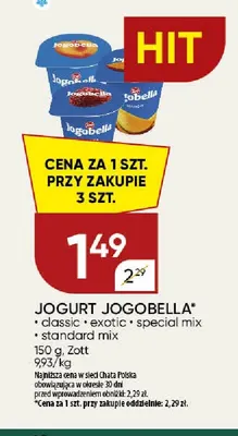 Jogurt Jogobella promocja w Chata Polska