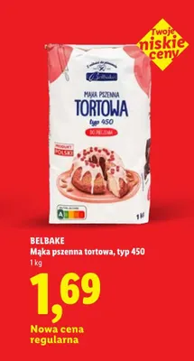 Mąka pszenna tortowa typ 450 Belbake promocja w Lidl