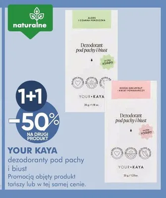 Dezodorant pod pachy i biust YOUR KAYA Rześki grejpfrut i kwiat pomarańczy promocja w Super-Pharm