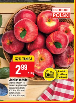 Jabłka młode promocja w POLOmarket
