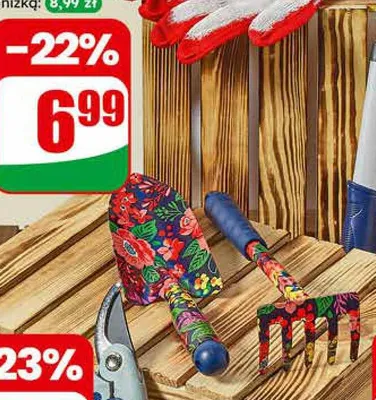 Łopatka, grabki ogrodowe wzorowane promocja w Dino