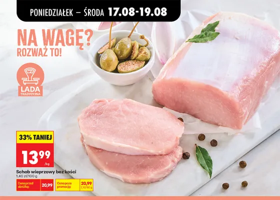 Schab wieprzowy bez kości promocja w Biedronka