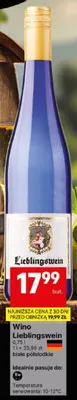 Wino Lieblingswein białe półsłodkie promocja w Delikatesy Centrum