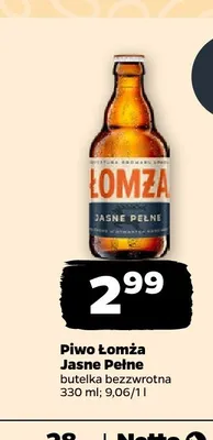 Piwo Łomża Jasne Pełne promocja w Netto