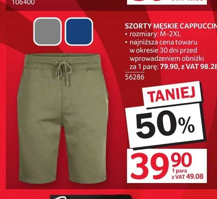 Szorty męskie CAPPUCCINO promocja w Selgros