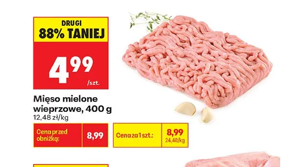 Mięso mielone wieprzowe promocja w Biedronka