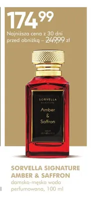 Damsko-męska woda perfumowana Sorvella Signature Amber & Saffron promocja w Super-Pharm