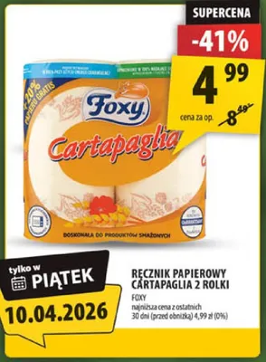 Ręcznik papierowy Cartaspugna 2 rolki promocja w Arhelan