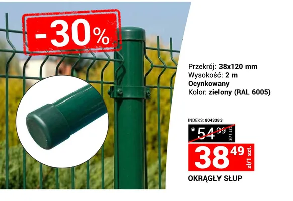 Okrągły słup promocja w Merkury Market