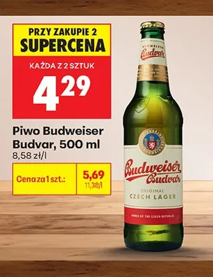 Piwo Budweiser Budvar promocja w Biedronka