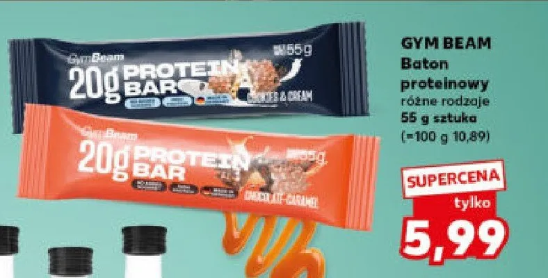 Baton proteinowy, różne rodzaje Gym Beam promocja w Kaufland