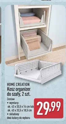 Kosz organizer do szafy HOME CREATION 2szt. promocja w Aldi