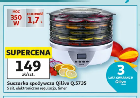 Suszarka spożywcza Qilive Q.5735 promocja w Auchan