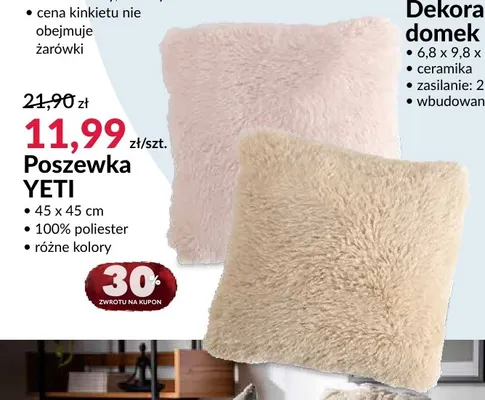 Poszewka Yeti 45x45 cm promocja w Salony Agata
