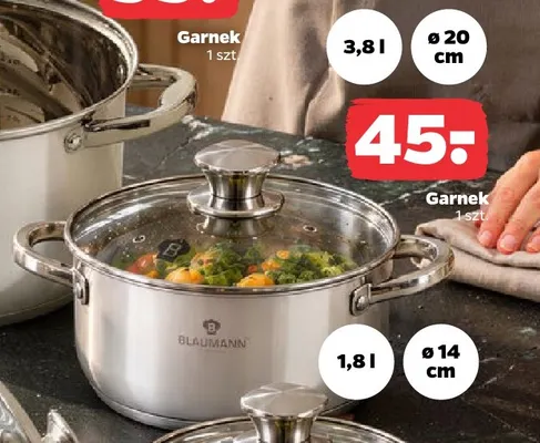 Garnek 3,8 l Blaumann promocja w Netto