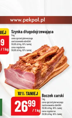 Boczek carski Pekpol promocja w POLOmarket